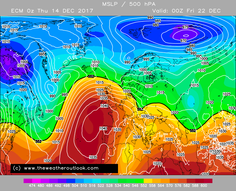 ECM 00z pressure and 500hPa heights