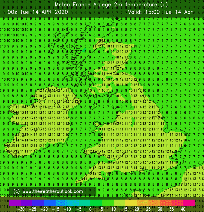 Arpege forecast chart 1