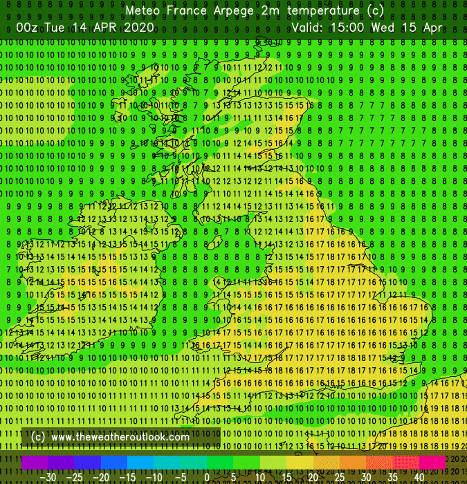 Arpege forecast chart 2