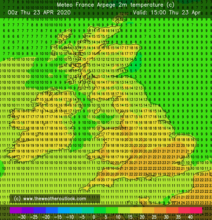 Arpege forecast chart 1