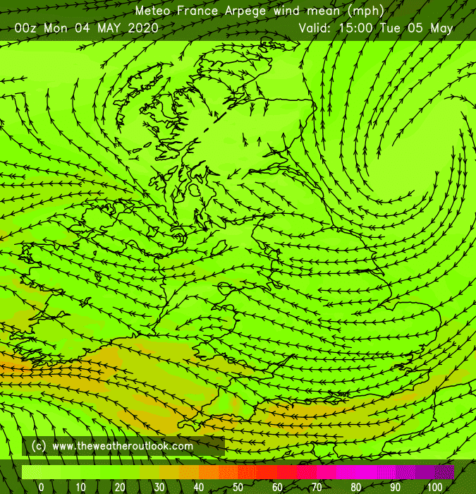 Arpege forecast chart 2