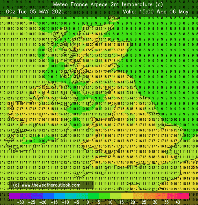 Arpege forecast chart 2