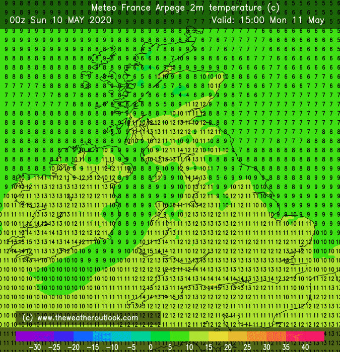 Arpege forecast chart 2