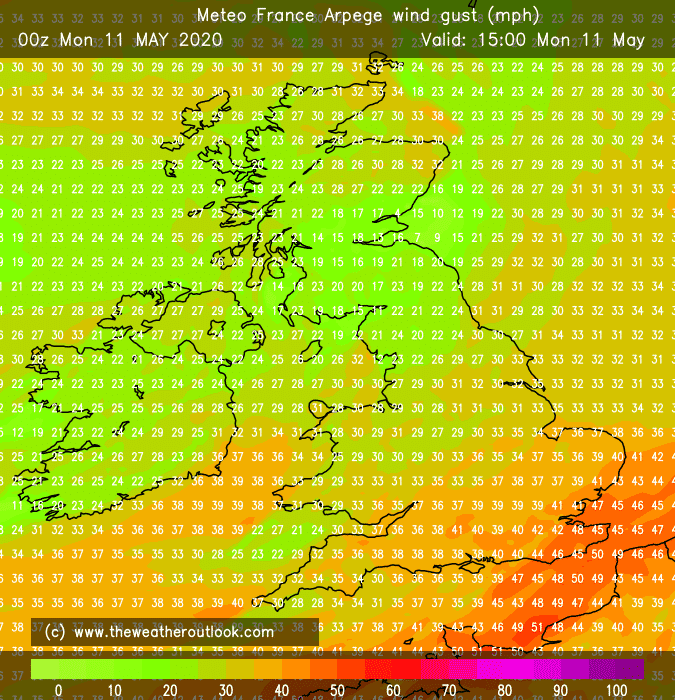 Arpege forecast chart 1
