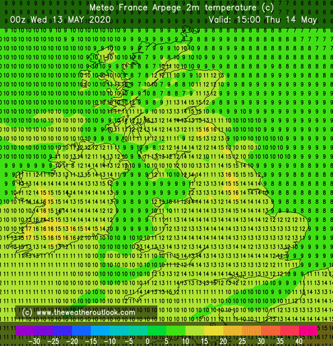 Arpege forecast chart 2