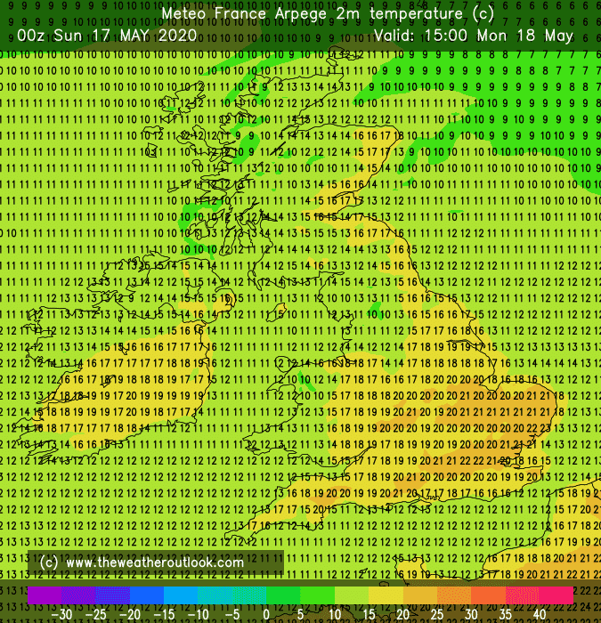 Arpege forecast chart 2