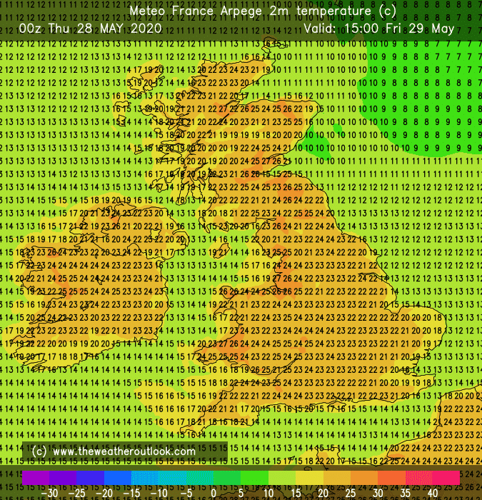 Arpege forecast chart 2