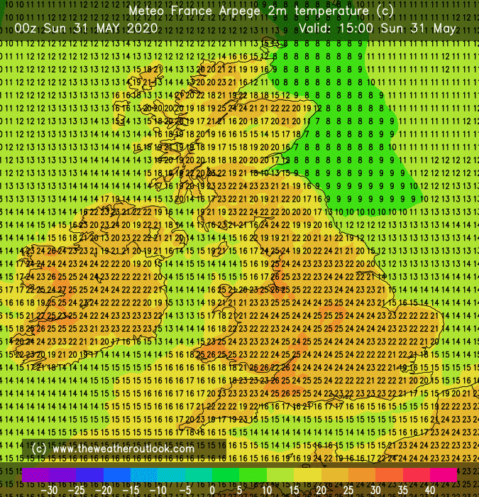 Arpege forecast chart 1