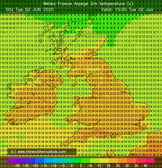 Arpege forecast chart 1