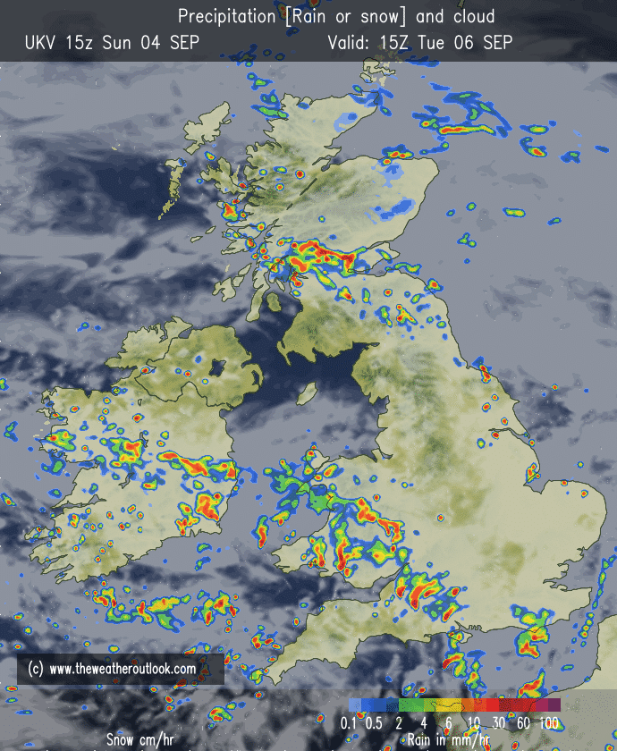 Rain likely in all of the UK this week