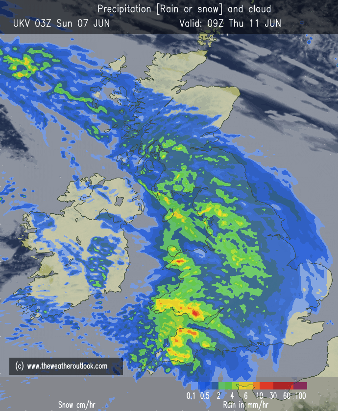 UKV precipitation chart