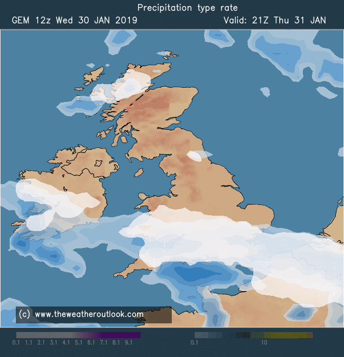 GEM snow forecast