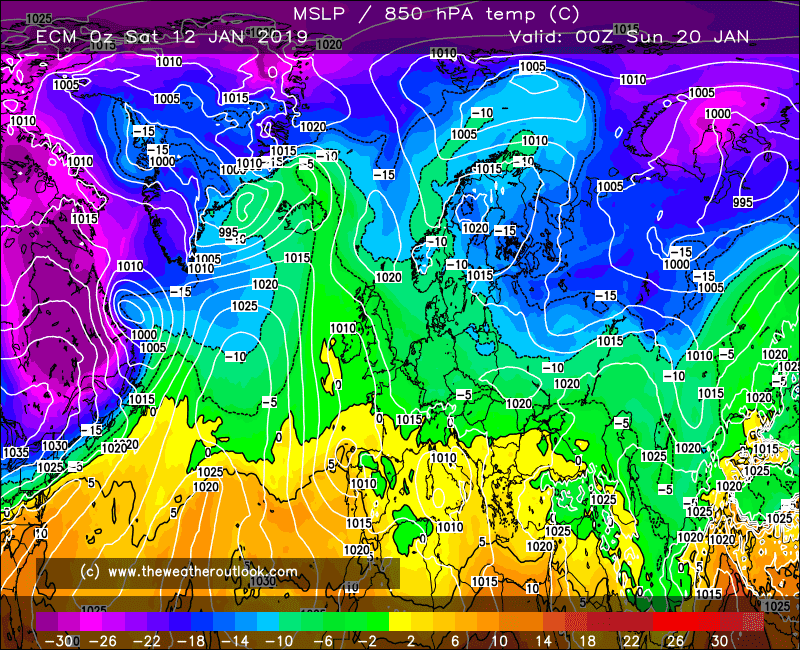 GFS 06z 850hPa temperatures