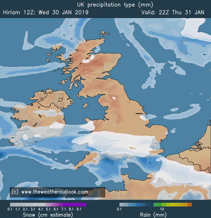 HIRLAM snow forecast