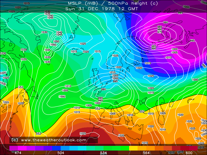 Reanalysis chart from December 31st 1978