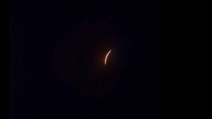 Solar eclipse approaching totality