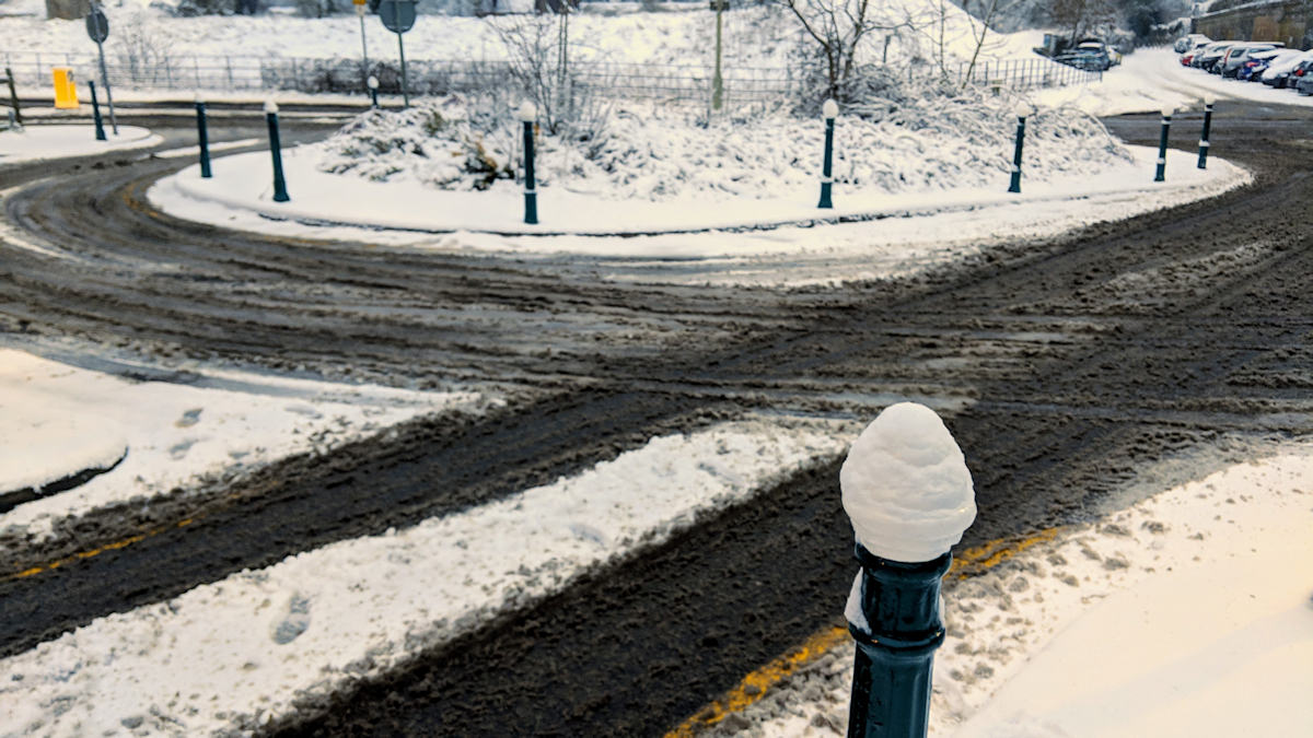 Snow covered road