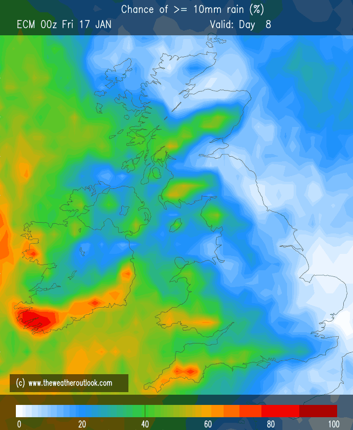 ECM rain probability