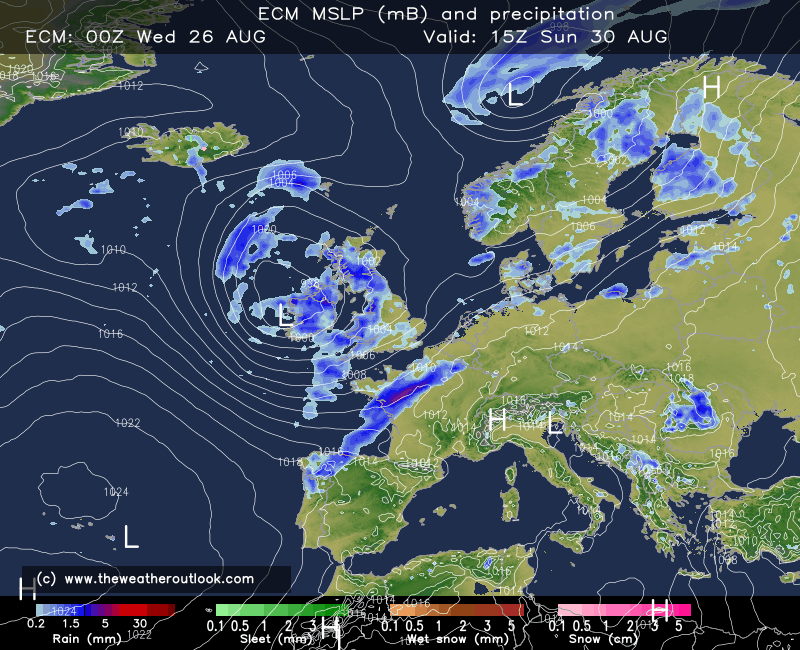 ECMWF Europe surface conditions