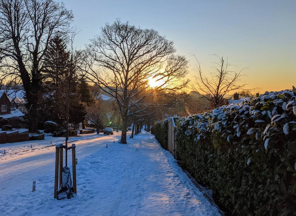 Berkhamsted snow, February 27th 2020