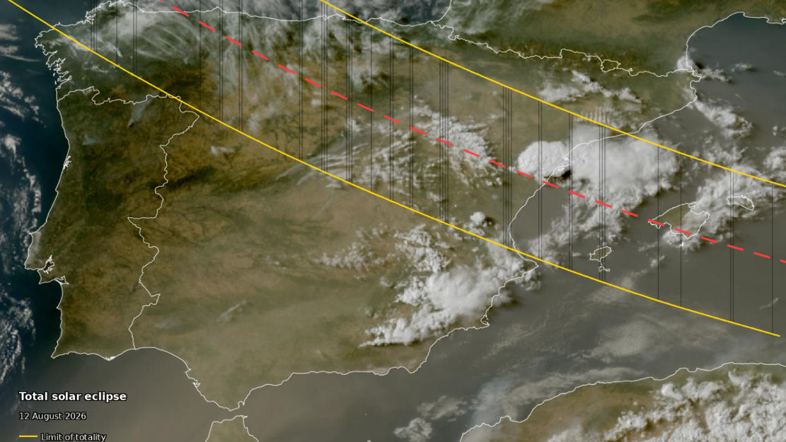 Spain eclipse track 12 August 2026