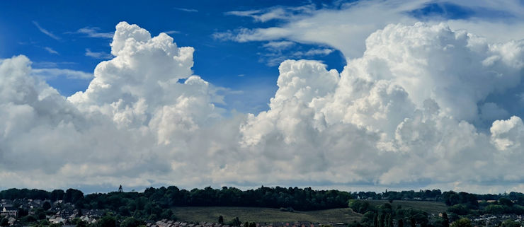 Summer cloudscape overlooking Berkhamsted, Hertfordshire