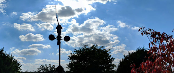 Weather station anemometer