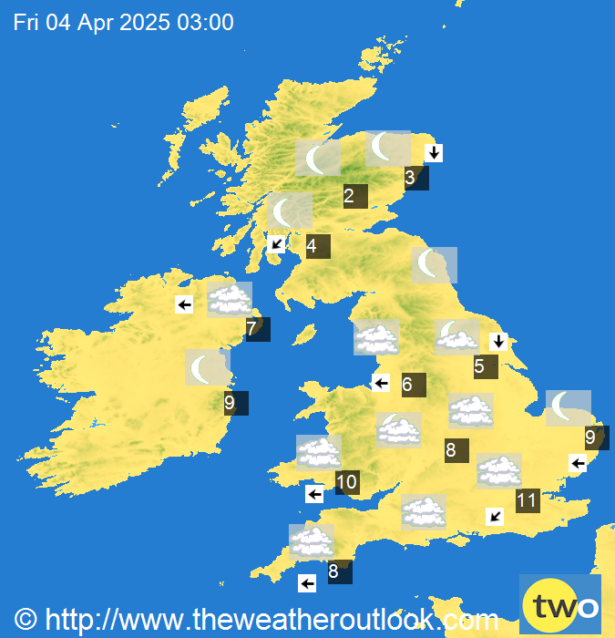 UK weather map