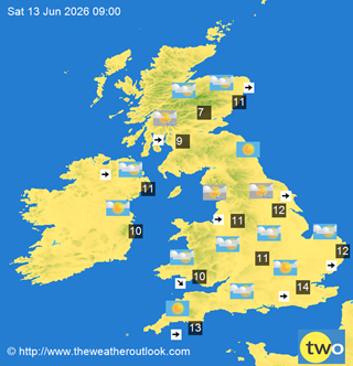 UK weather map
