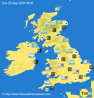 UK weather map