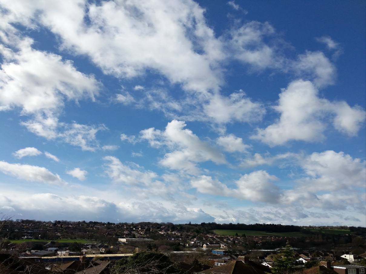 Berkhamsted, Hertfordshire, Sunny skies return...