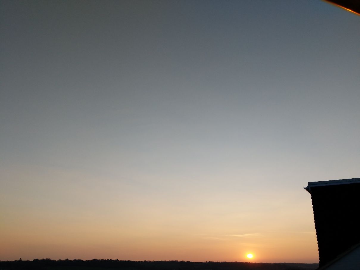 Berkhamsted, Hertfordshire, Sunset after a fine and warm day. ...