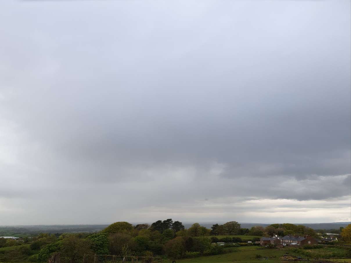 Brampton, Cumbria, Thundry showers heading morth...