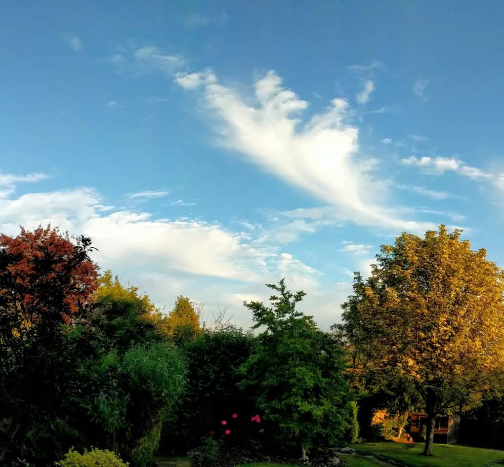 Berkhamsted, Hertfordshire, Fine and warm evening. Temps 22.7C...