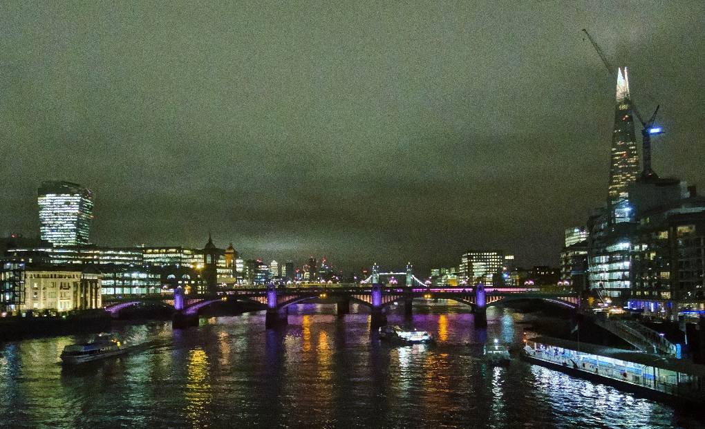 London city, London, Cannon Street Bridge...