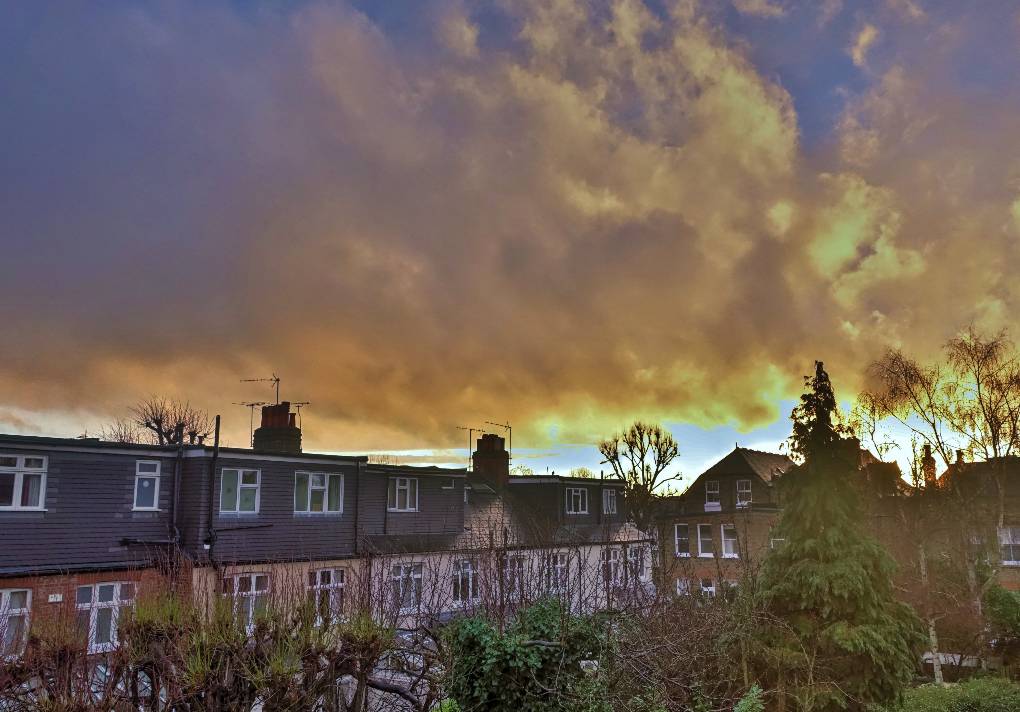 Richmond, London, Sunset and shower...