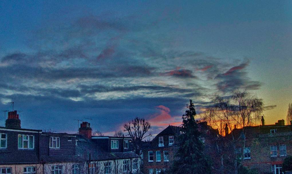 Richmond, London, Sunset looking west...