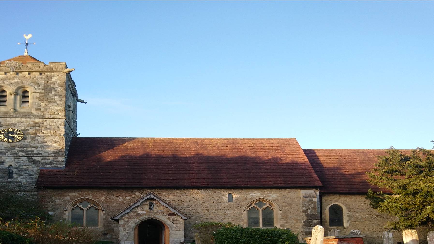 West malling, Kent, Church in the sun...