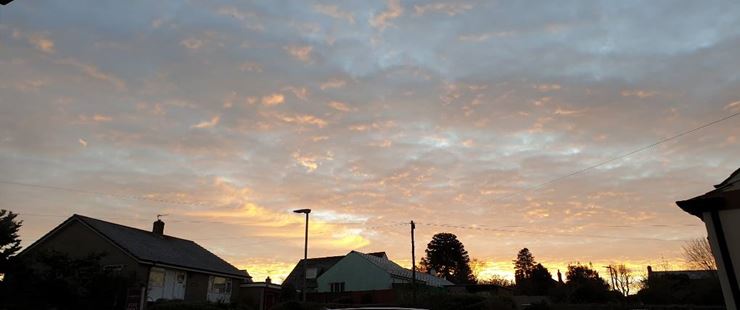 Sunrise, Brampton, Cumbria, sent by Cumbrian Snowman