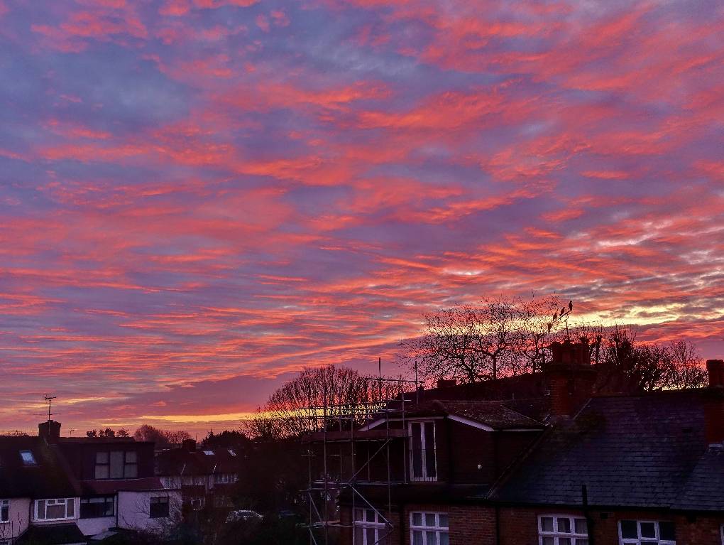 Richmond, London, Another colourful sunrise at 07:45 this AM...