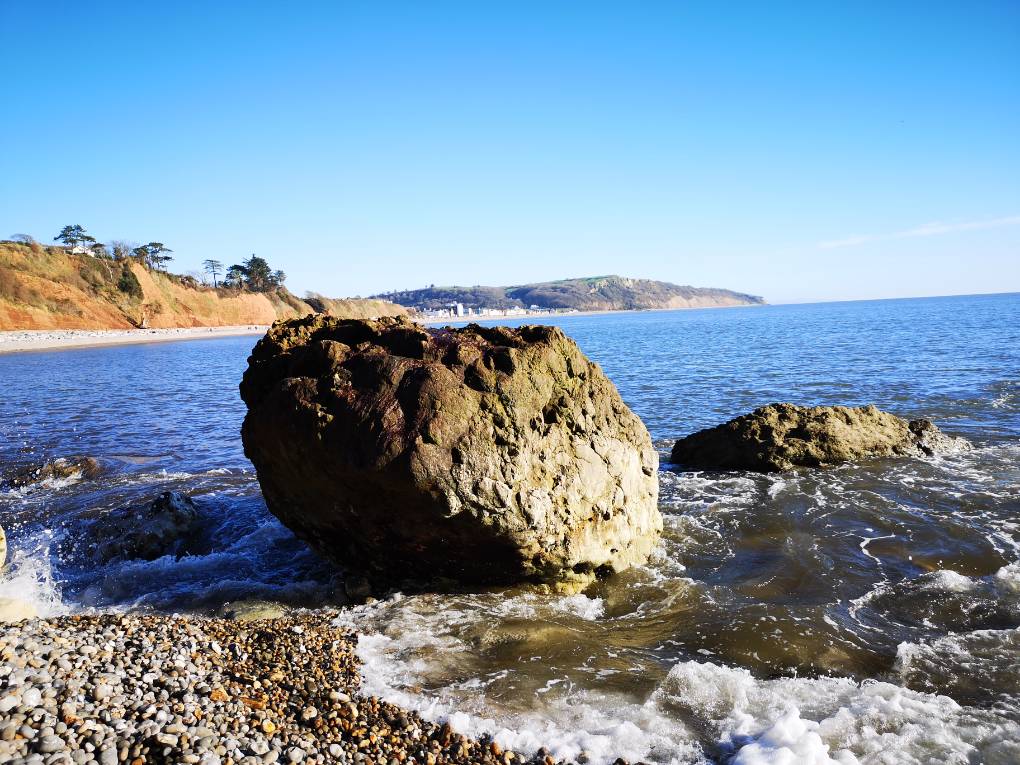 Seaton, Devon, Rocks and sea...