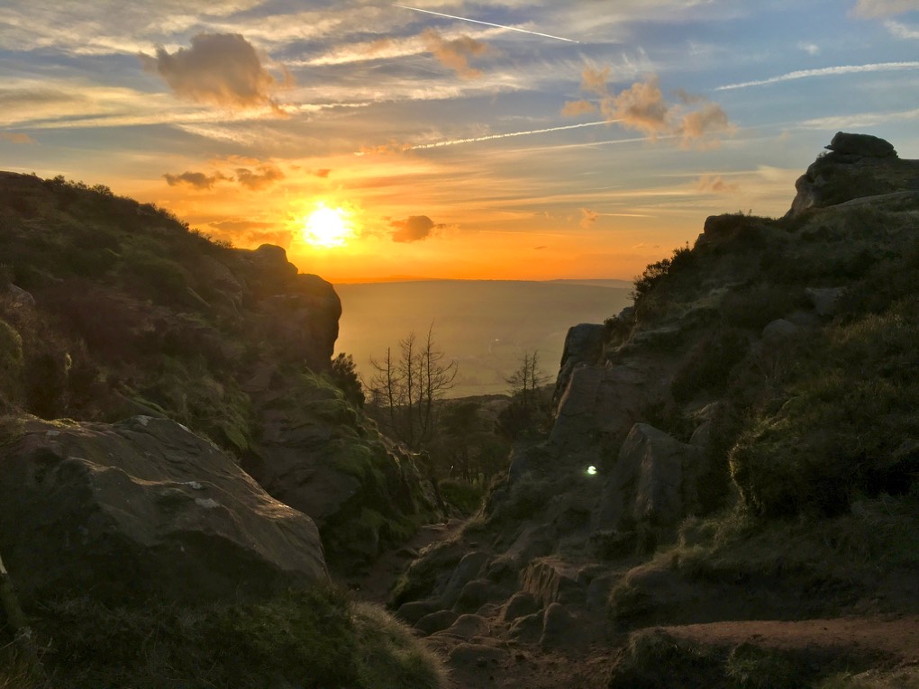 Leek, Staffordshire, Sunset over the roaches....
