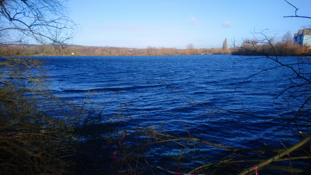 Leybourne, Kent, Choppy lake...