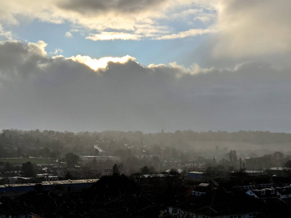 Berkhamsted, Hertfordshire, Shower across the valley....