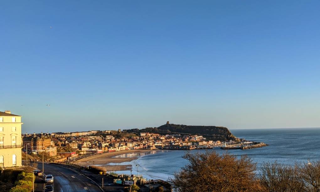 Scarborough, Yorkshire, Sunrise. South Bay Beach at Scarborough....