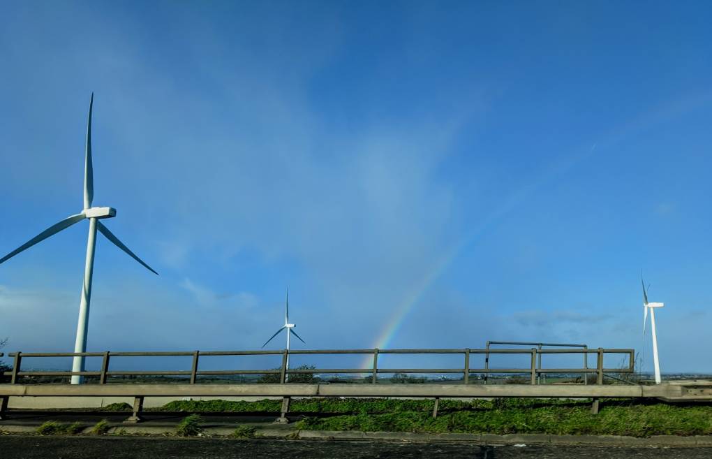 Loughborough, Leicestershire, Pot of gold in the wind farm?...