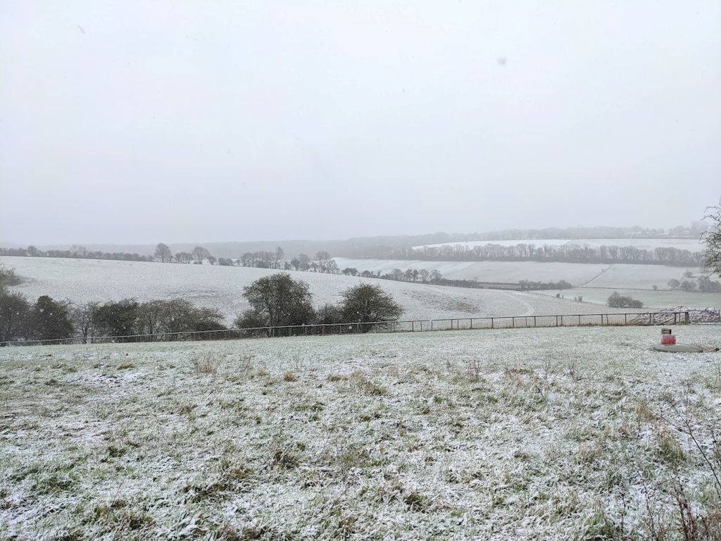 Berkhamsted, Hertfordshire, A sprinkling of snow in the Chilterns...