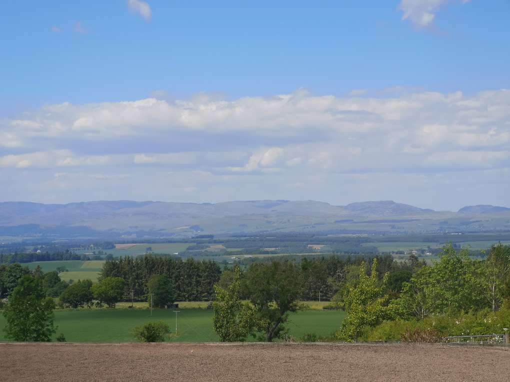 Auchterarder, Perthshire, Fairweather clouds on a scorching day...