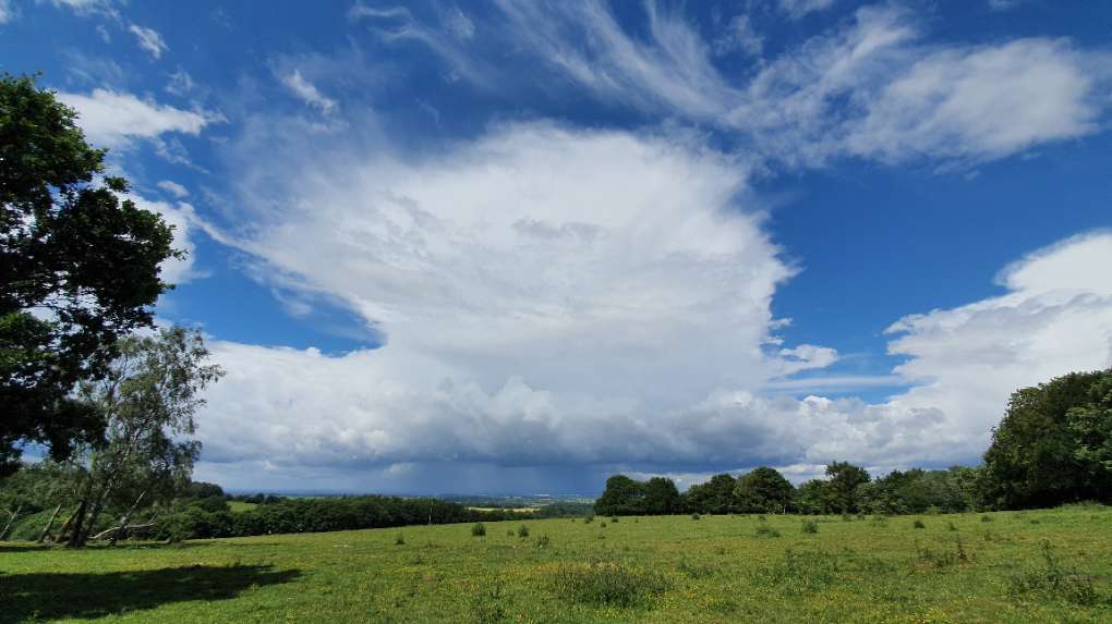 Storm clouds over south Derbyshire heading our way Loughborough, Leicestershire,Uk, sent by john.mcdyre