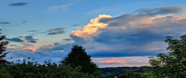 Evening sun and clouds. Posted by brian gaze